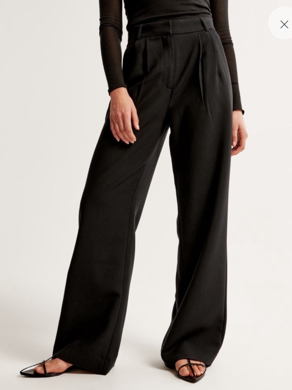 Abercrombie & Fitch Curve Love A&F Sloane Tailored Pants in Black Size 27 Long